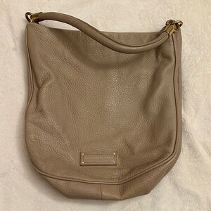 Marc Jacobs Beige Leather Hobo Bag